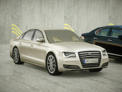 6 Low Poly luxury sport sedans Modèle 3D
