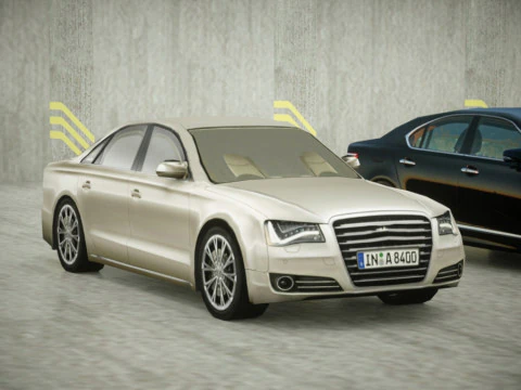 6 Low Poly luxury sport sedans 3D Model
