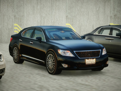 6 Low Poly luxury sport sedans Modèle 3D