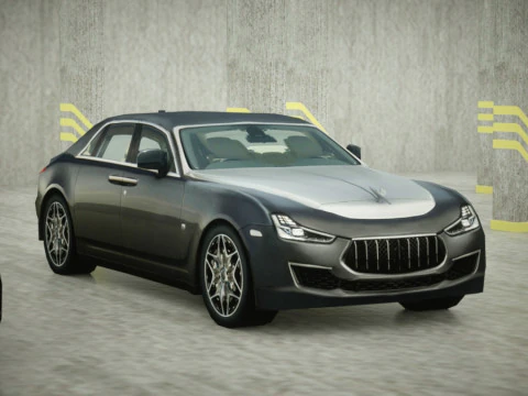 6 Low Poly luxury sport sedans 3D Model