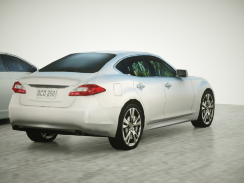 6 Low Poly luxury sport sedans Modèle 3D