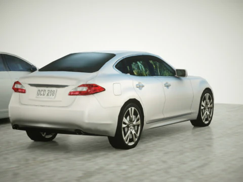 6 Low Poly luxury sport sedans 3D Model