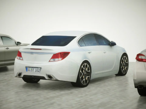 6 Low Poly luxury sport sedans 3D Model