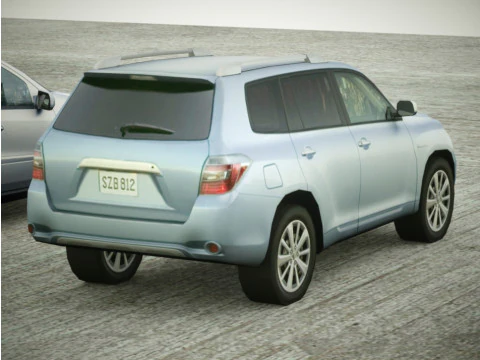 6 hybrydowych SUV-&oacute;w Low Poly Model 3D