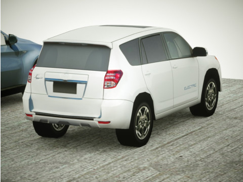 6 Low Poly hybrid SUVs 3D Модель
