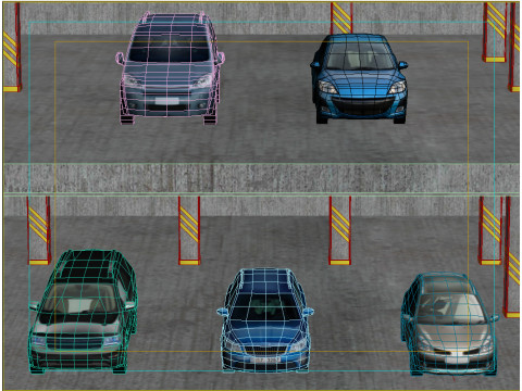 5 Low Poly touring cars Modelo 3D