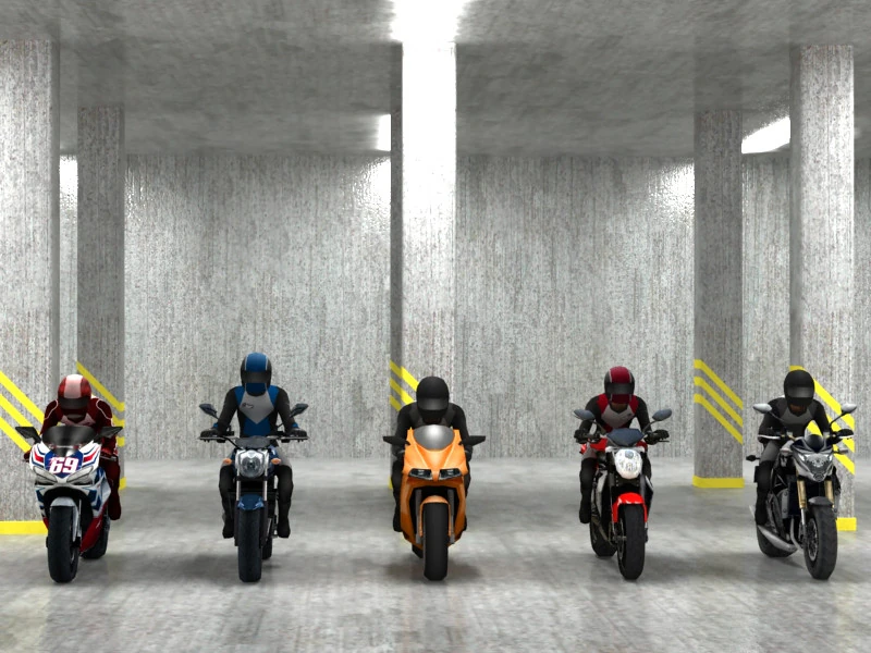 5 bicicletas low poly Modelo 3D .c4d .max .obj .3ds .fbx .stl .blend