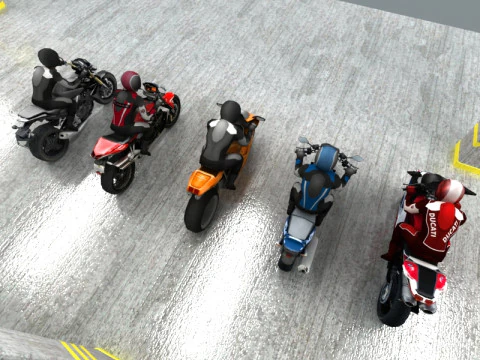 5 bicicletas low poly Modelo 3D