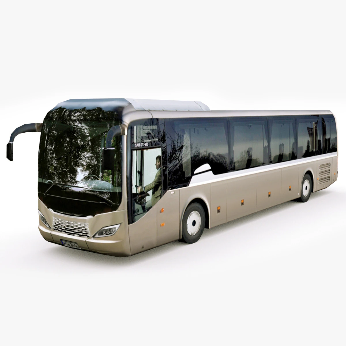 &Ocirc;nibus v2 baixo poli Modelo 3D .c4d .max .obj .3ds .fbx .stl .blend 