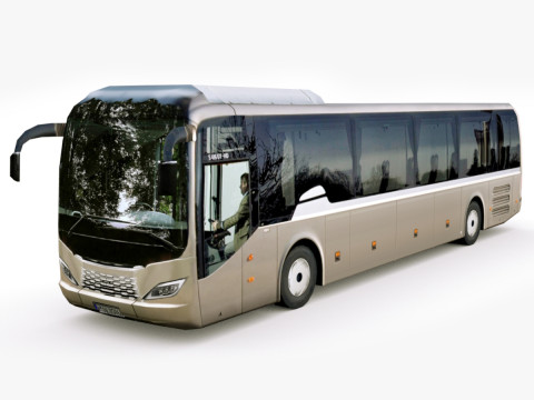 Bus v2 Low-poly 3D 模型