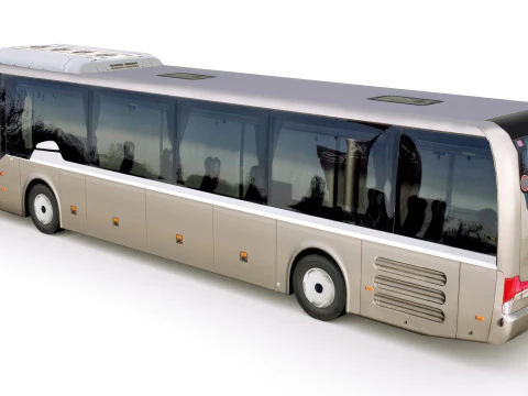 &Ocirc;nibus v2 baixo poli Modelo 3D