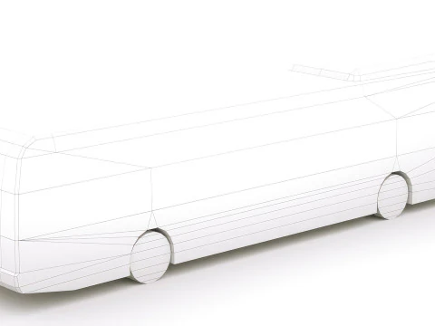 &Ocirc;nibus v2 baixo poli Modelo 3D