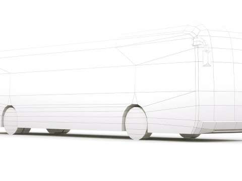 Bus v2 Low-poly Model 3D