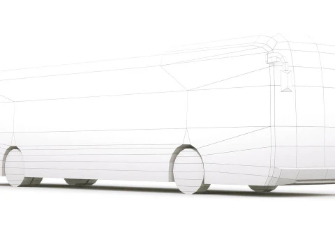 &Ocirc;nibus v2 baixo poli Modelo 3D