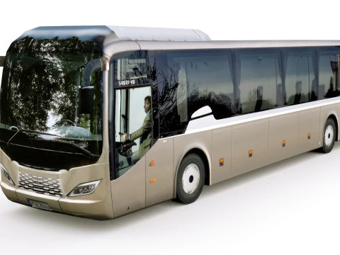 &Ocirc;nibus v2 baixo poli Modelo 3D