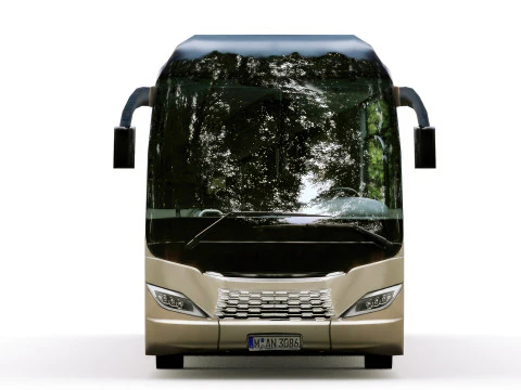 &Ocirc;nibus v2 baixo poli Modelo 3D