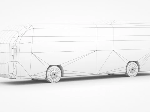 Bus V3 Laag poly 3D Model