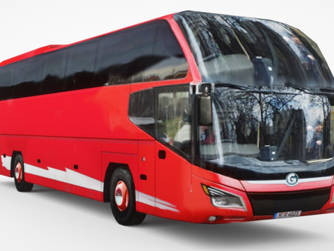 Bus V3 Low-poly 3D 모델