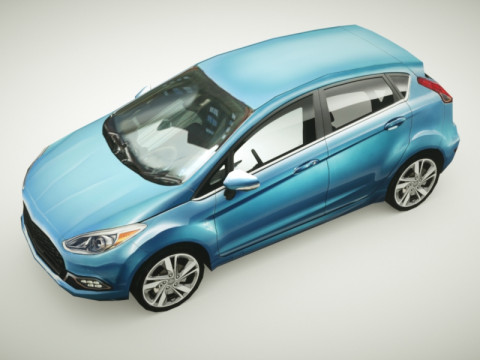 Generic Small City car v2 3D Model