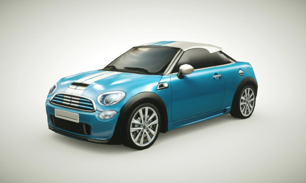 Generic Small City car v3 3D Model .c4d .max .obj .3ds .fbx .stl .blend