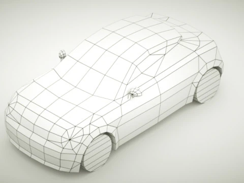 Generic Small City car v3 3D Model