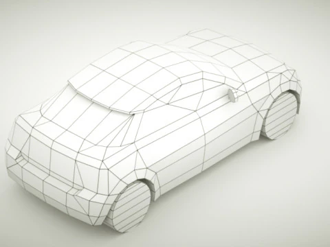 Generic Small City car v3 3D Model