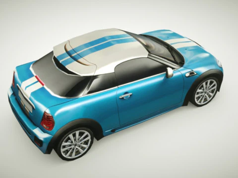 Generic Small City car v3 3D Model