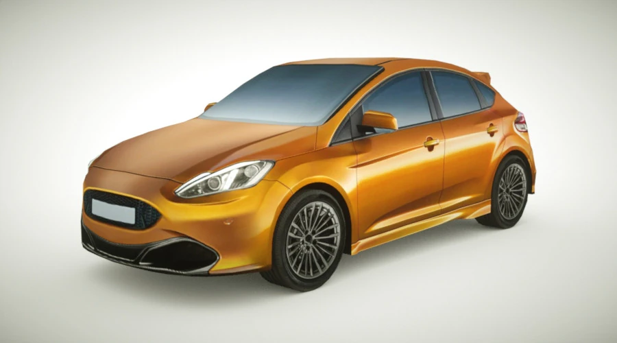 Generic Small City car v4 3D Model .c4d .max .obj .3ds .fbx .stl .blend 