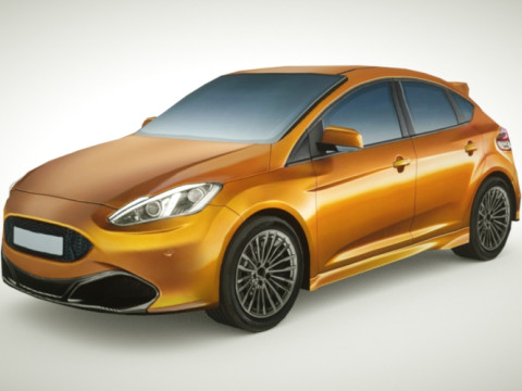 Generic Small City car v4 3D 模型