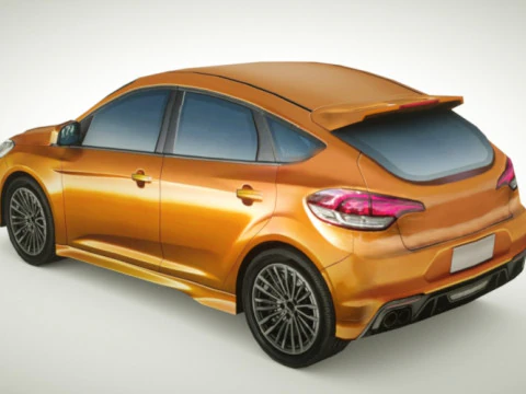 Generic Small City car v4 3D Model