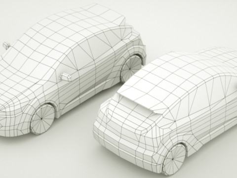 Generic Small City car v4 Modèle 3D