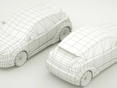 Generic Small City car v4 3D Model
