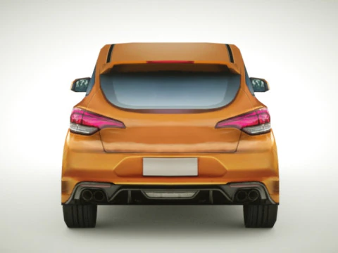 Generic Small City car v4 3D Model