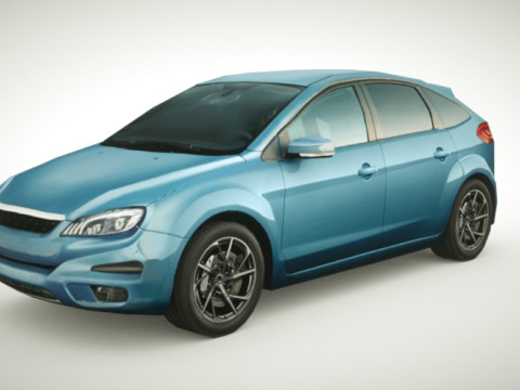 Generic Small City car v5 3D 模型