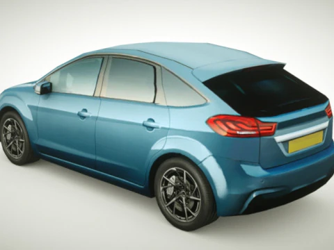 Generic Small City car v5 3D Model
