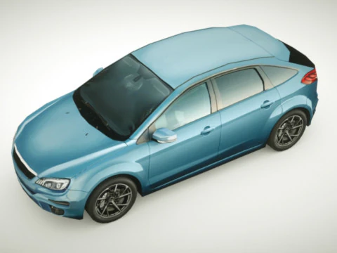 Generic Small City car v5 3D Model