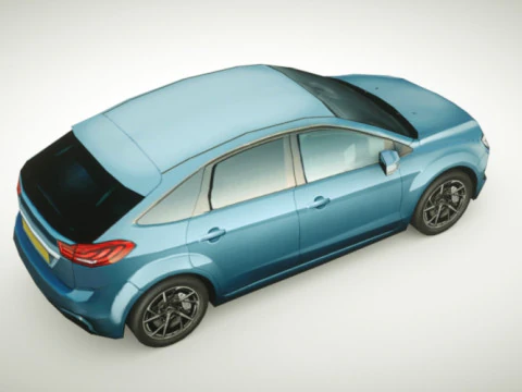 Generic Small City car v5 3D Model