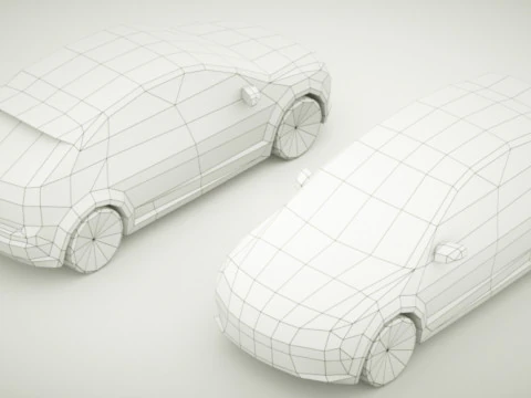 Generic Small City car v5 3D Model