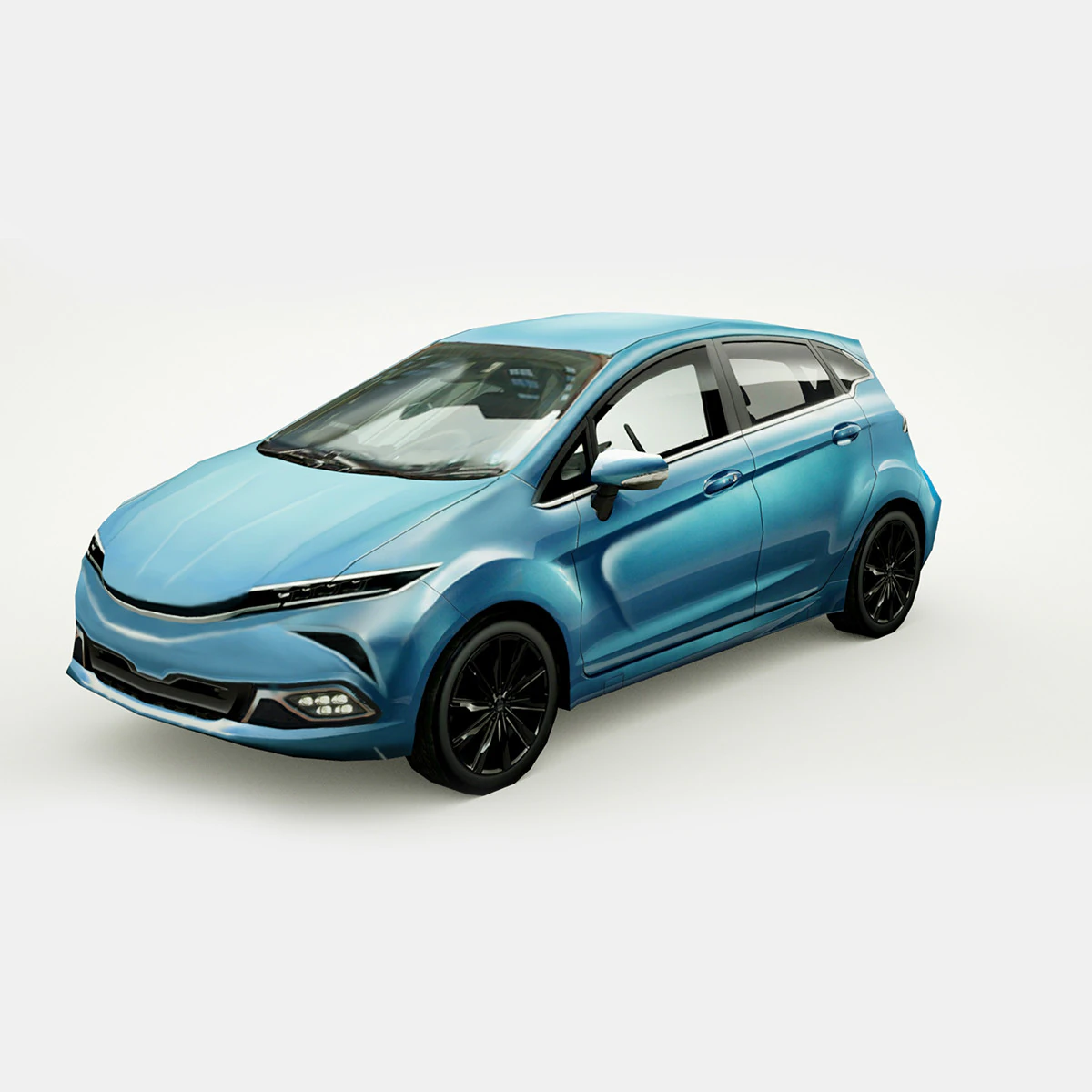 Generic small city Car v6 3D Model .c4d .max .obj .3ds .fbx .stl .blend 