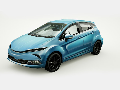 Generic small city Car v6 3D Модель