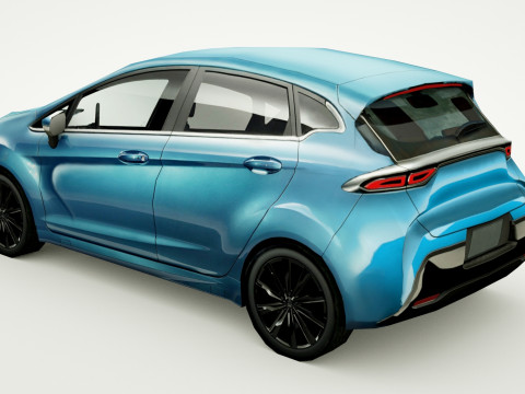 Generic small city Car v6 3D 模型