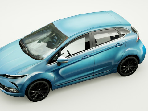 Generic small city Car v6 3D 模型