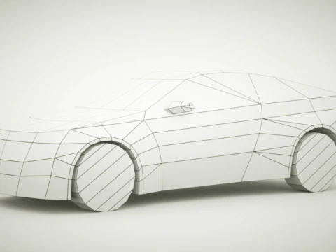 Generic Coupe v3 Low-poly 3D Model