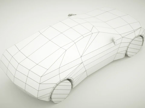 Generic Coupe v3 Low-poly 3D Model
