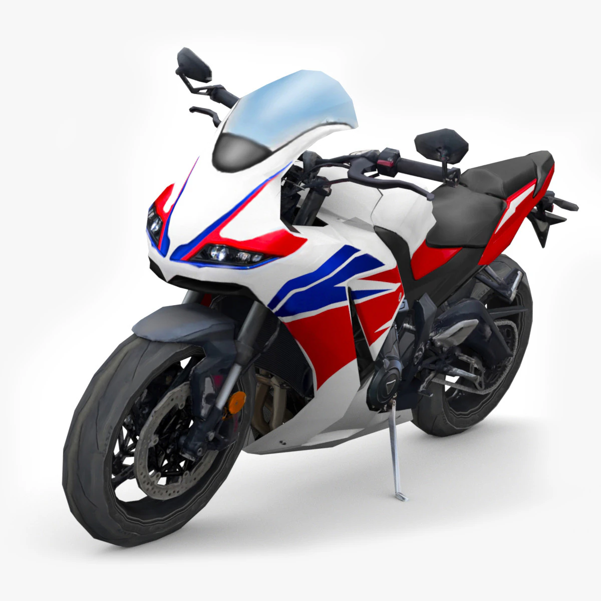 Og&oacute;lny motocykl sportowy 01 Model 3D .c4d .max .obj .3ds .fbx .stl .blend 