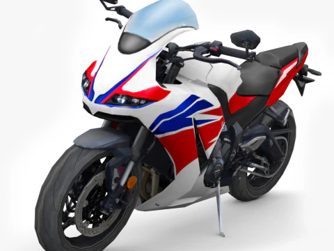 一般的なスポーツバイク オートバイ 01 3Dモデル