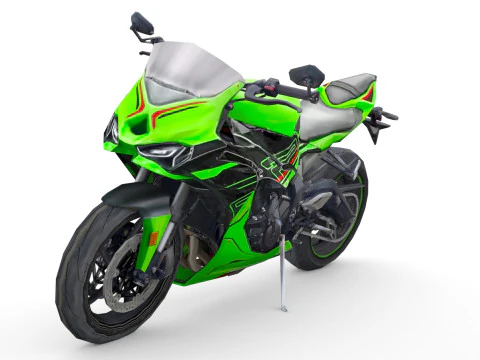 Универсальный спортивный мотоцикл 02 3D Модель