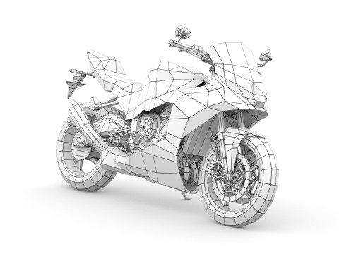 Generic Sportbike Motorcycle 02 Modelo 3D