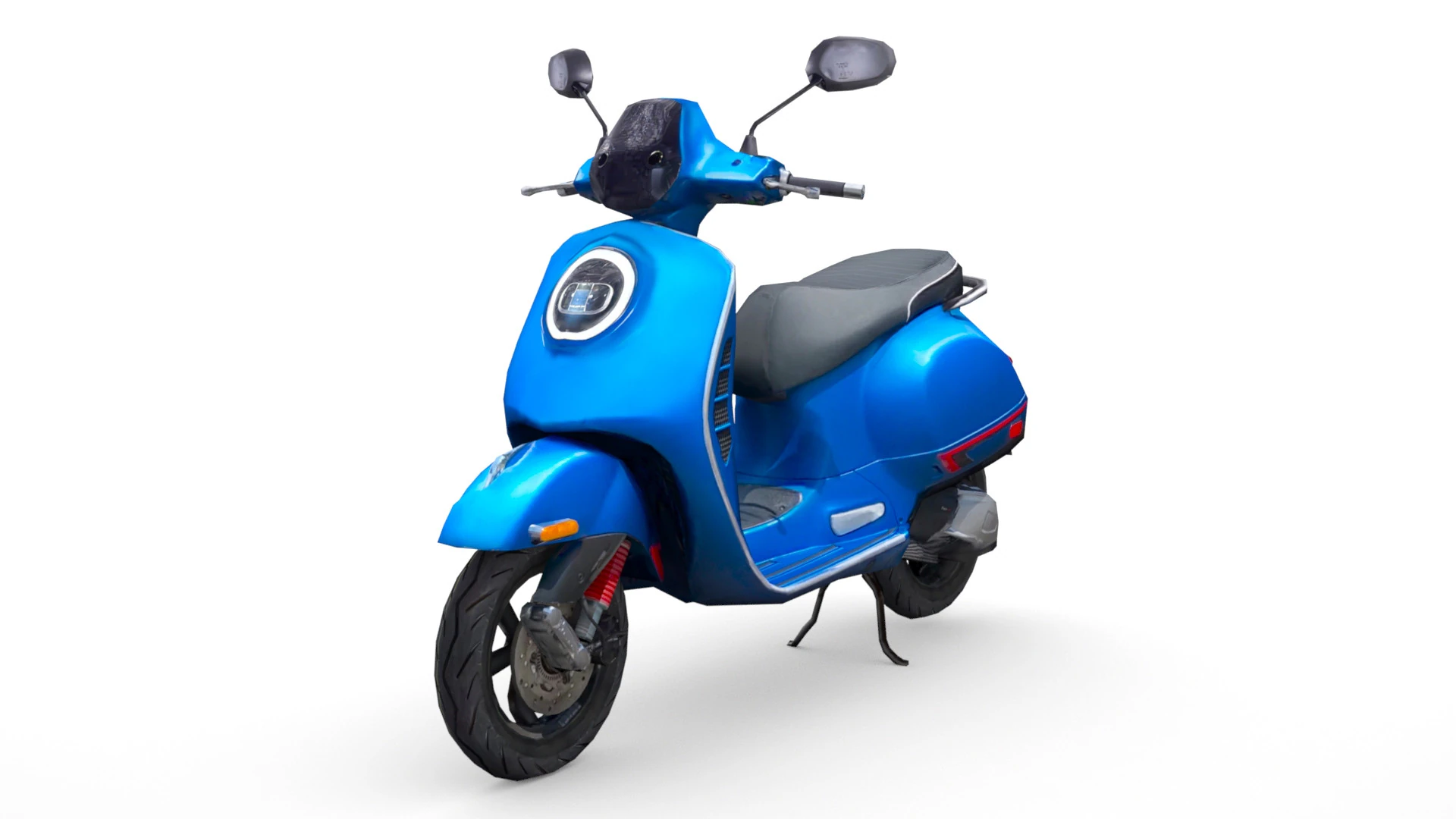 Generic Motor Scooter v1 3D Model .c4d .max .obj .3ds .fbx .stl .blend