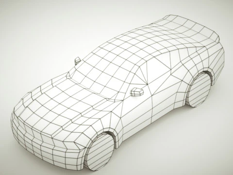 Muscle car generica v1 Modello 3D